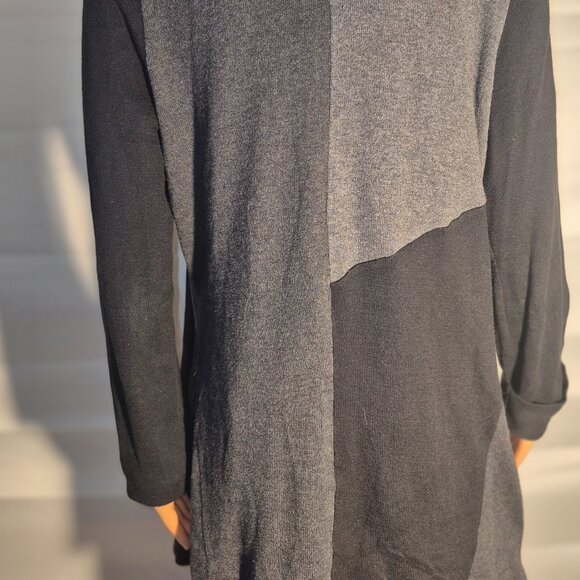 FENN WRIGHT MANSON cardigan style long sweater, black/gray in size Large - Picture 11 of 16